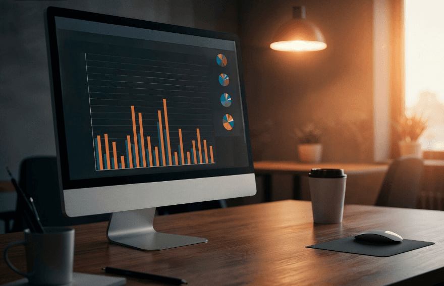 Data analytics on laptop